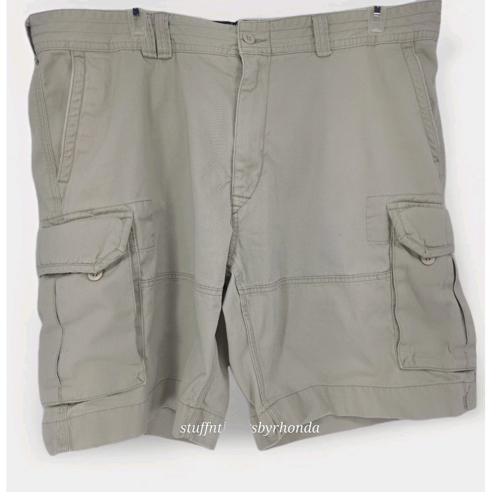 Polo Ralph Lauren Cargo Shorts Mens Size 42" Khaki Tan Canvas Military Grunge